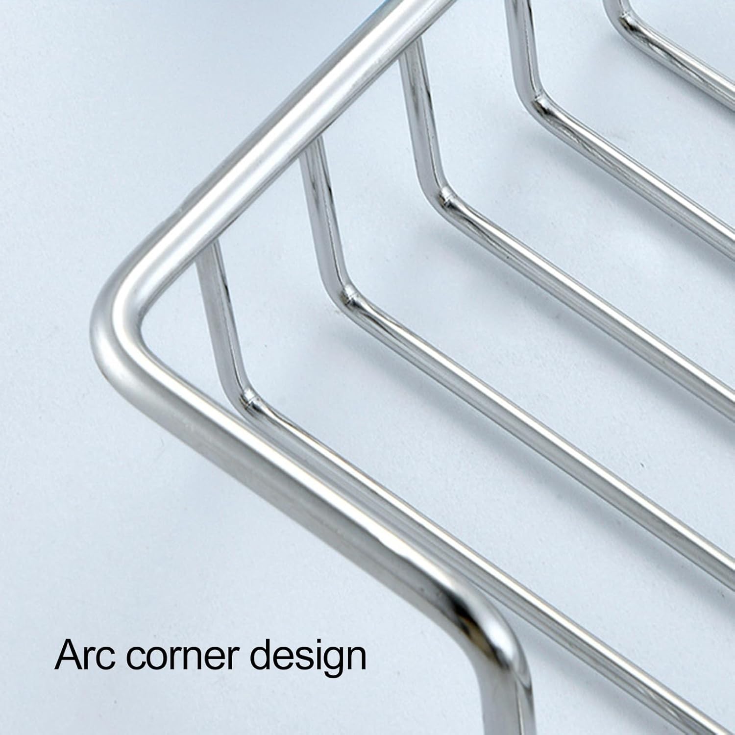 Stainless Steel Soap Dish with Anti-Rust Coating and Anti-Slip Design