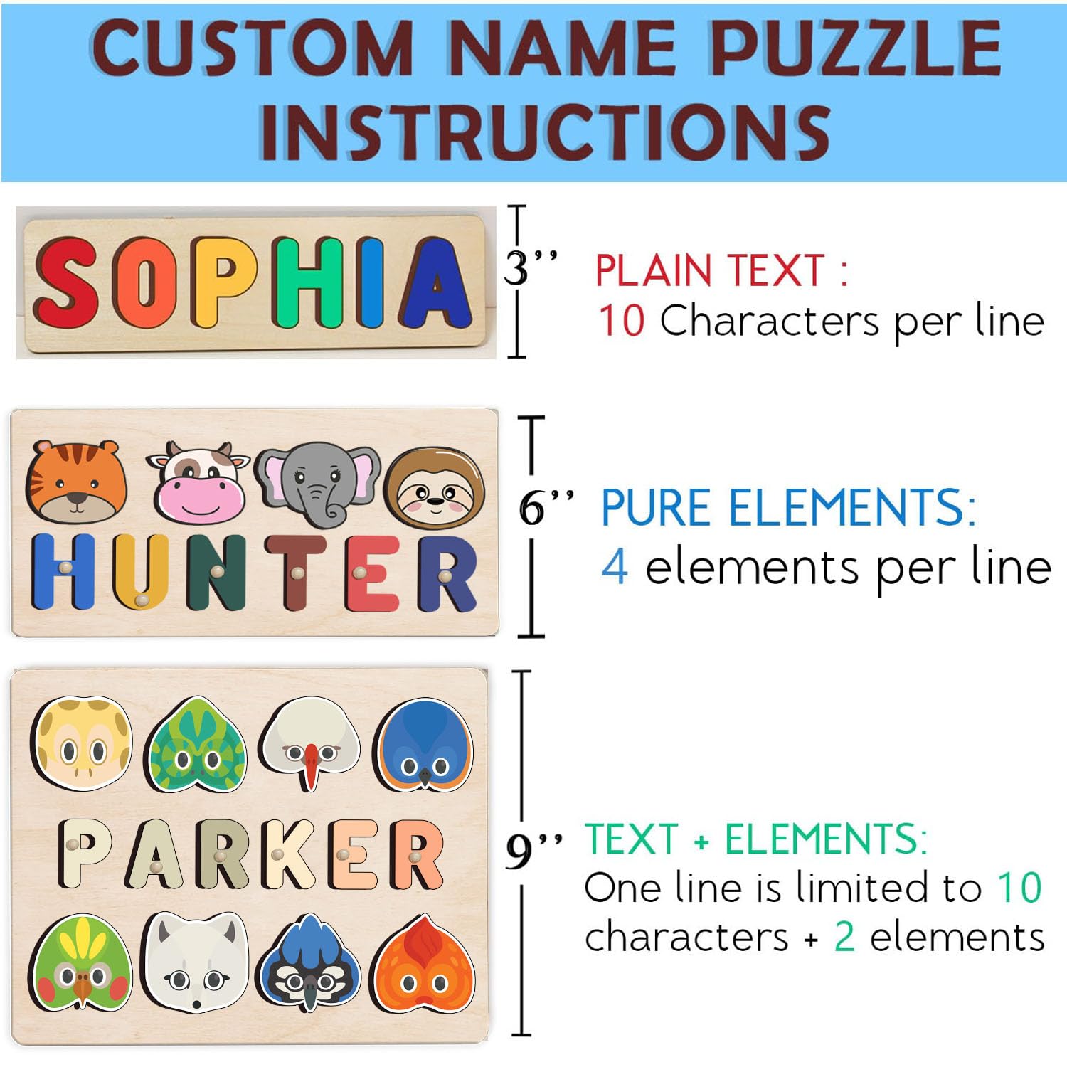 Personalized Wooden Name Puzzle for Toddlers