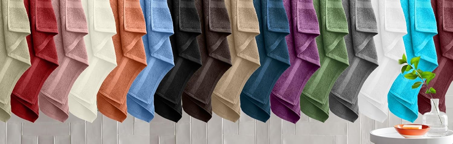DAN RIVER 100 Cotton Bath Towels 27x54 Red 550 GSM 4-Pack