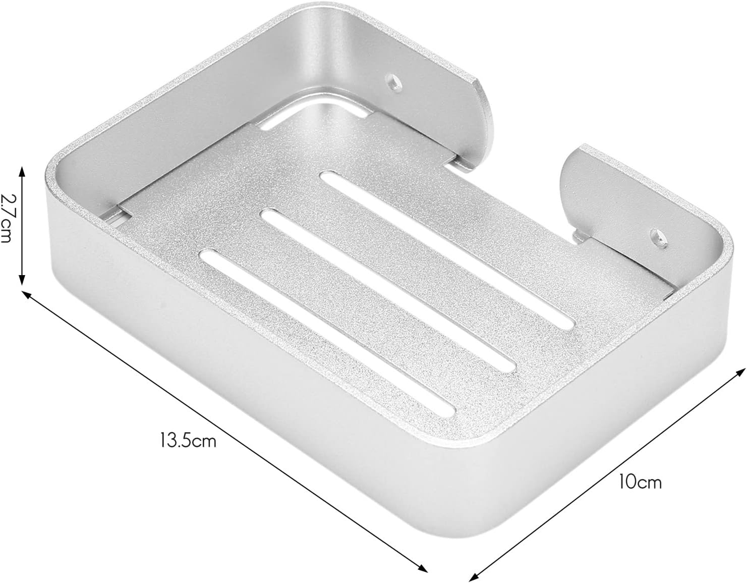 Bloepum Square Soap Dish Holder Silver
