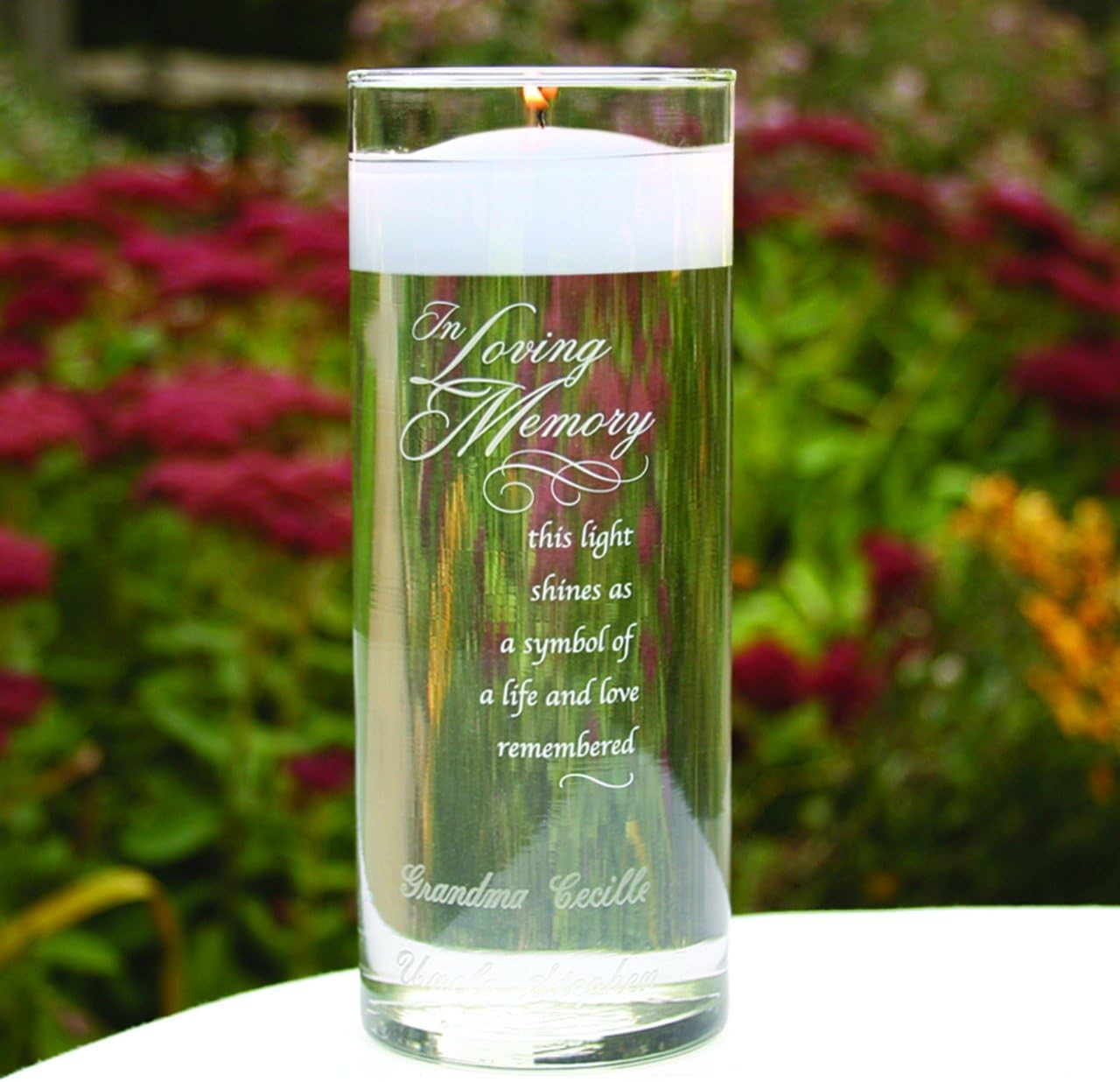 In Loving Memory Candlestick Holder 9x3 Inches