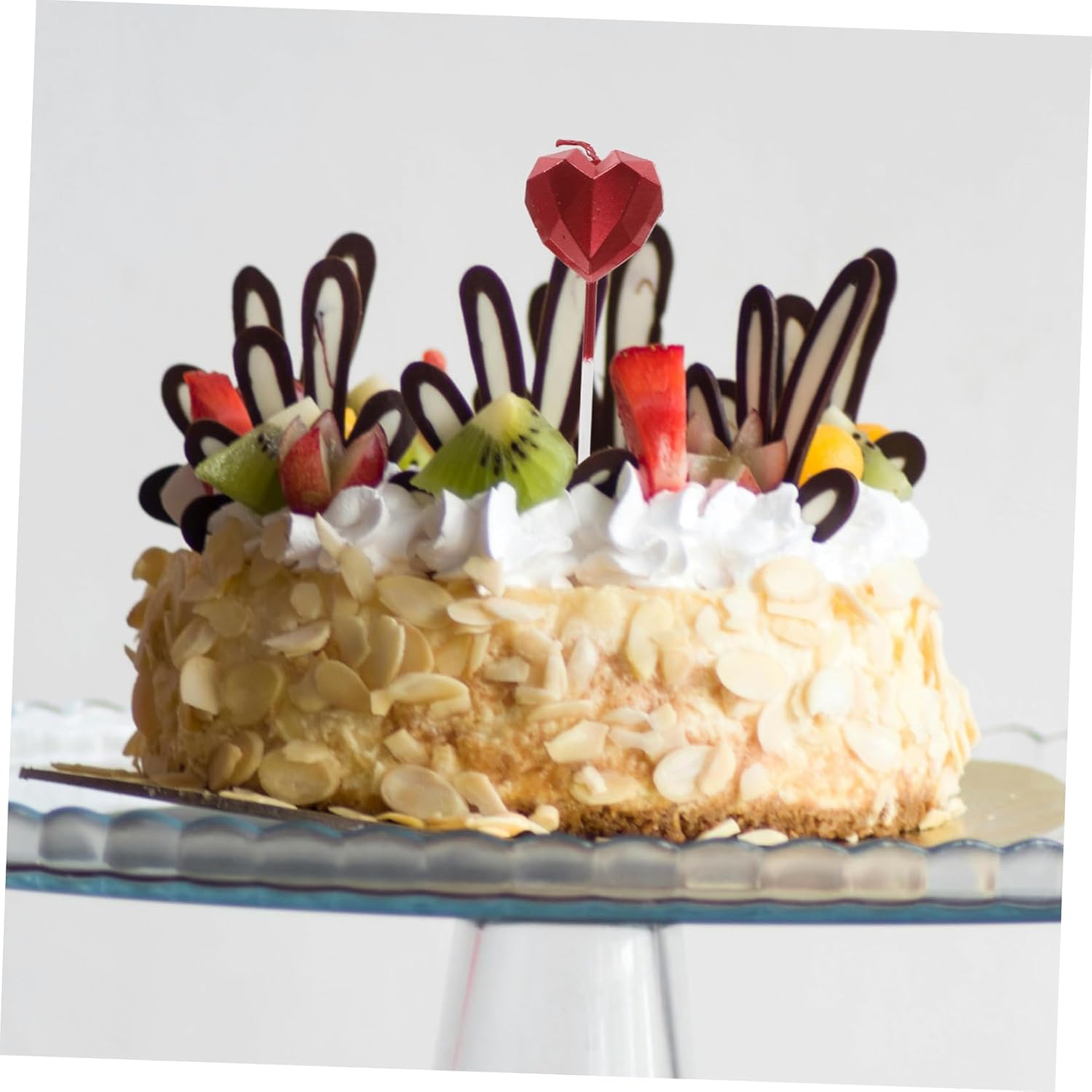 PRETYZOOM Birthday Cake Heart Candles 8 Pack Decor Set 1