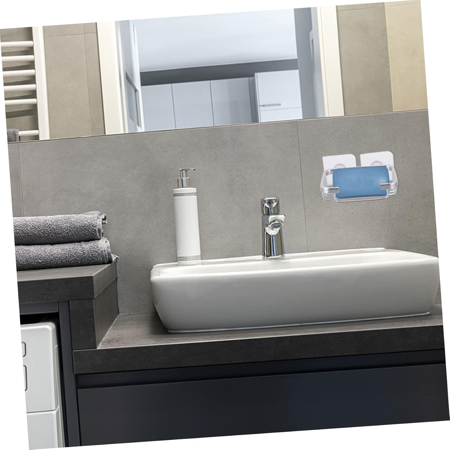 Yardenfun Self Draining Aluminum Soap Dish Holder for Bathroom