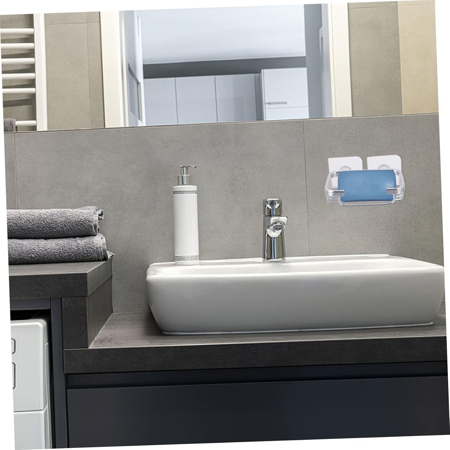 HAKIDZEL 1set Stainless Steel Soap Dish