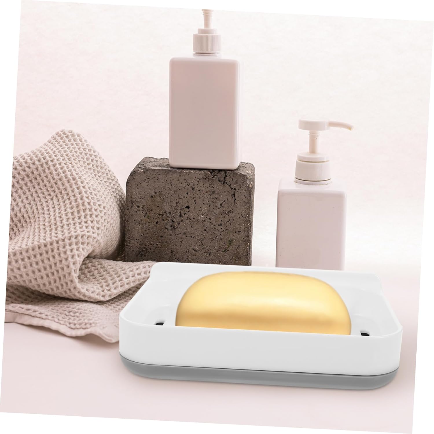 RORPOIR 1set Absorbent Soap Dish Wall Mount Fast Drying Bathroom Holder