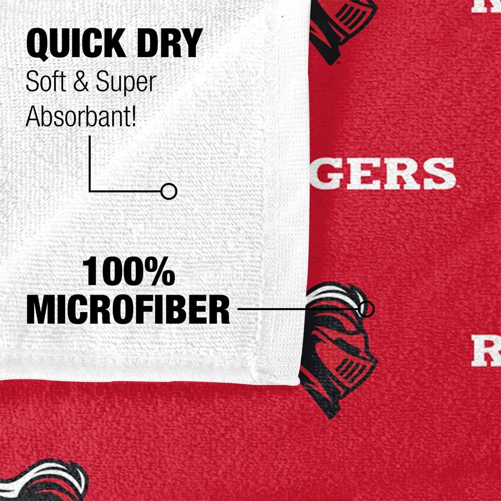 LOGOVISION Rutgers University Bath Towel 30x60 Logo Pattern