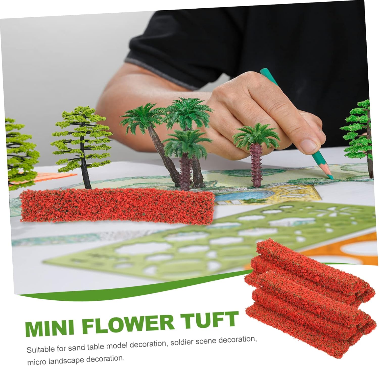 VICASKY 20pcs Miniature Artificial Grass Shrubs Set