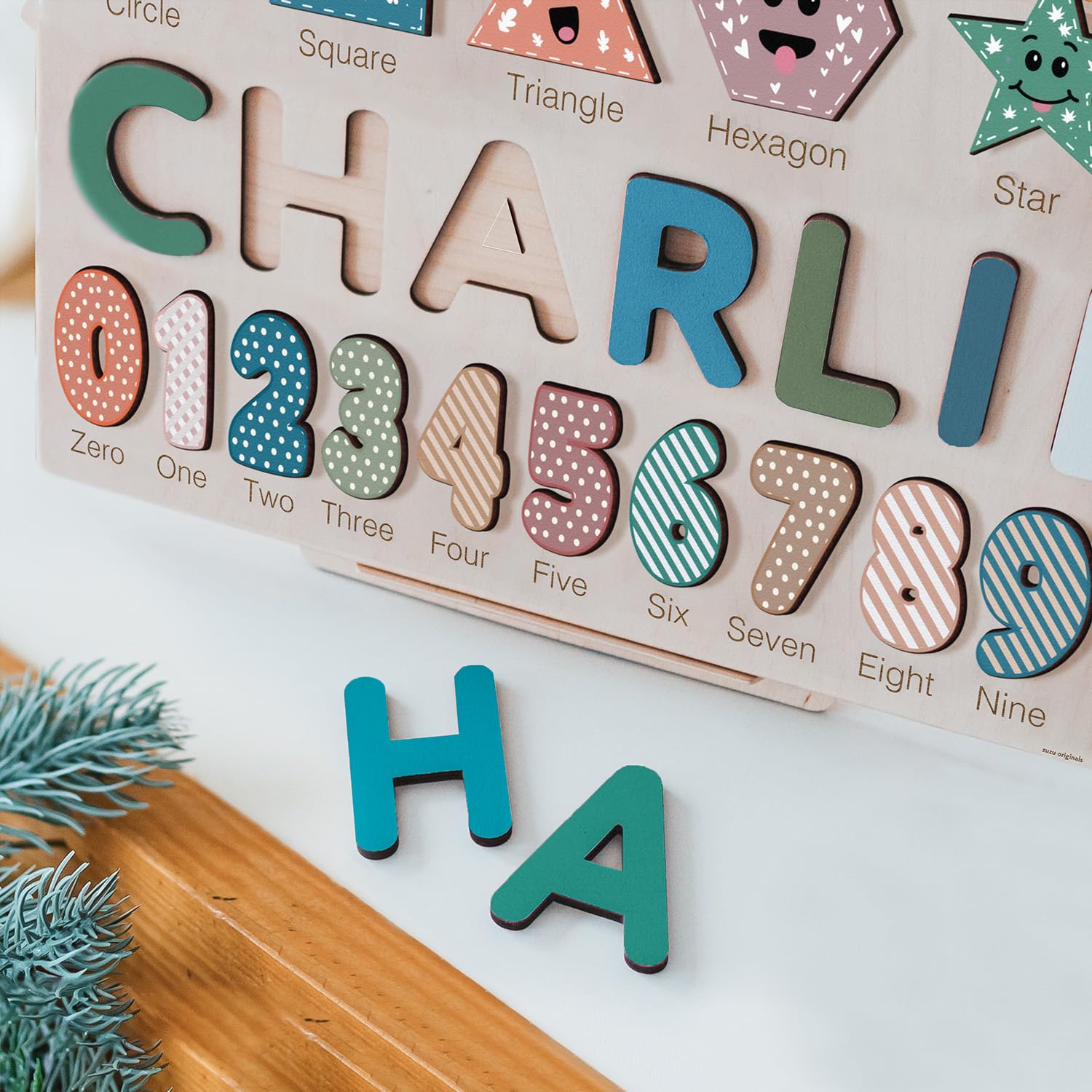 Personalized Wooden Name Puzzle for Babies and Toddlers