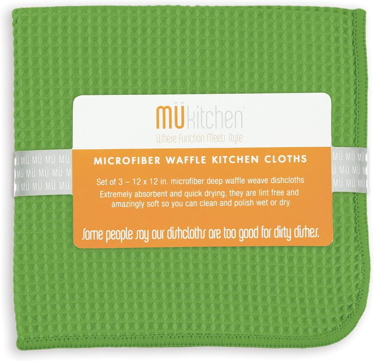 MUkitchen Waffle Microfiber Towel Set of 2
