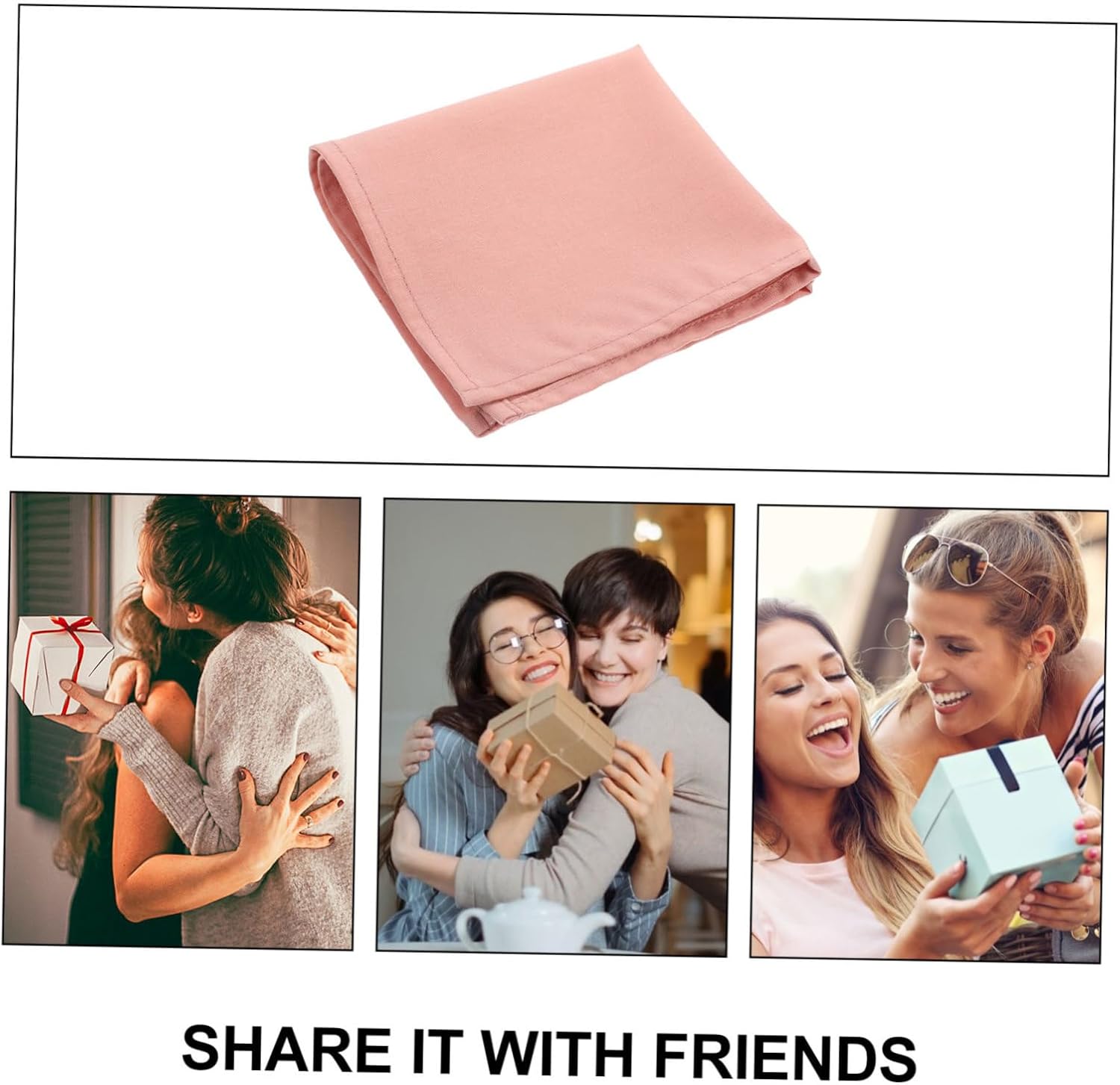 COSMEVIVI 8 Pcs Cotton Linen Pink Hand Towels Set 1