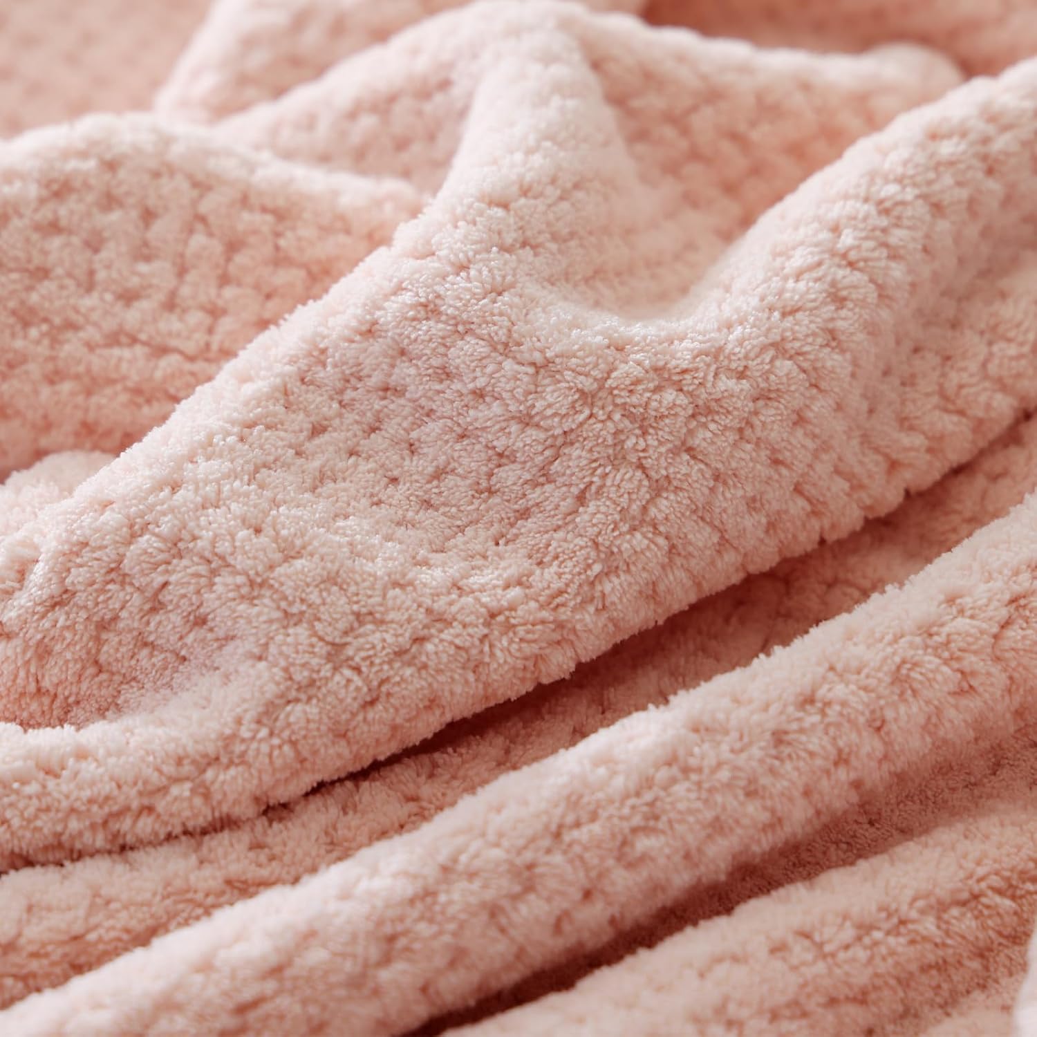 Akzpe 30x60 Inch Large Bath Towel Set 6PCS Microfiber Luxury Towels Pink