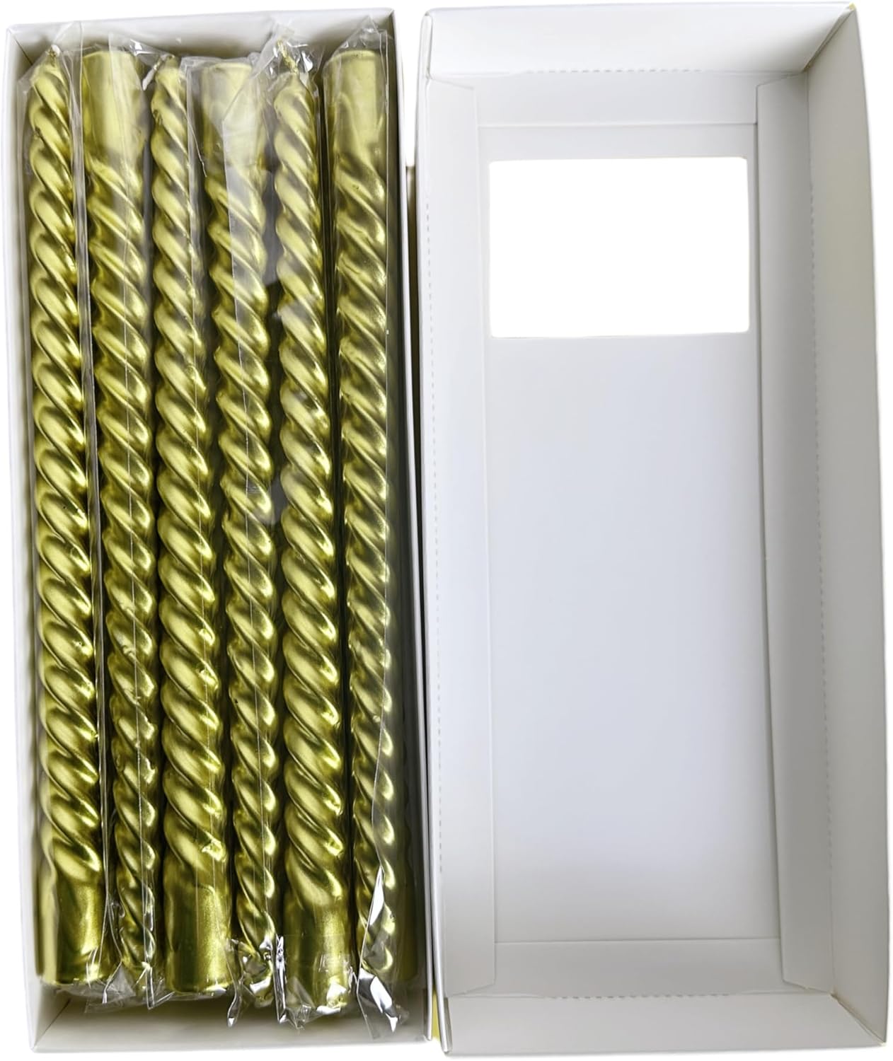 SwandTanpand 98 Tall Gold Taper Candles 12 pcs