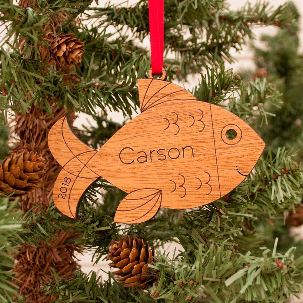 Graphic Spaces Personalized Babys First Christmas 2024 Wood Ornament