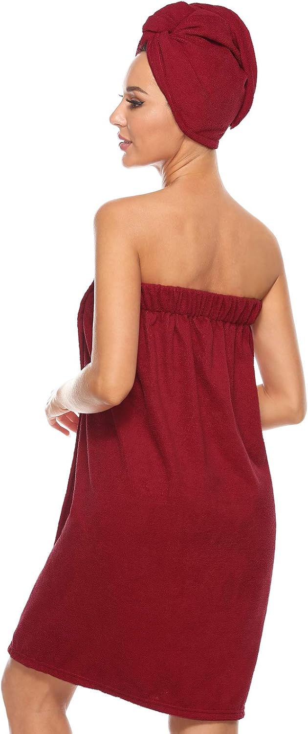 Orrpally Women Adjustable Bathrobe with Velcro Closure