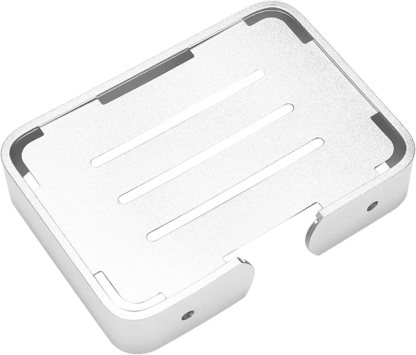Bloepum Square Soap Dish Holder Silver