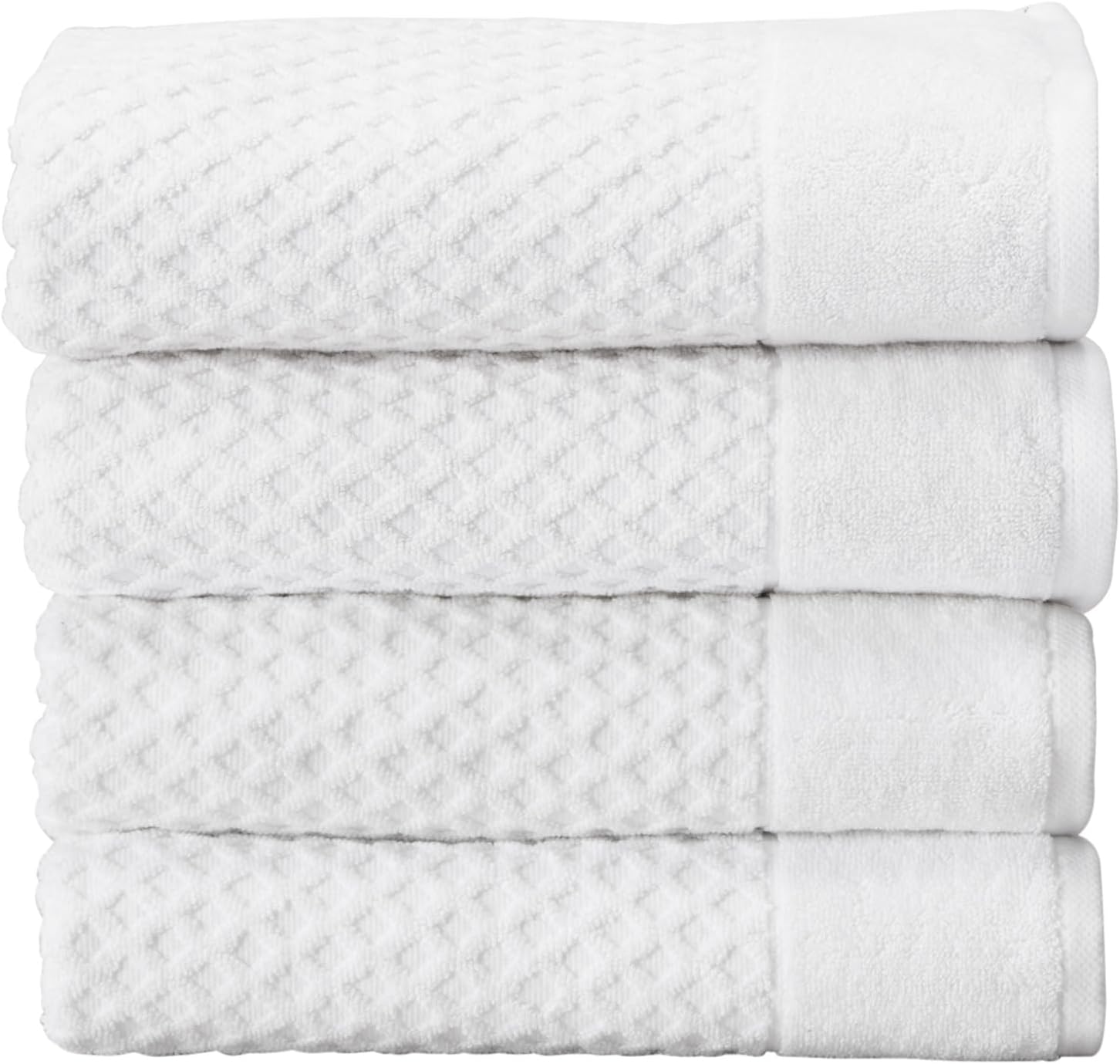 Great Bay Home White Bath Towel Set - 4 Pack 54x27
