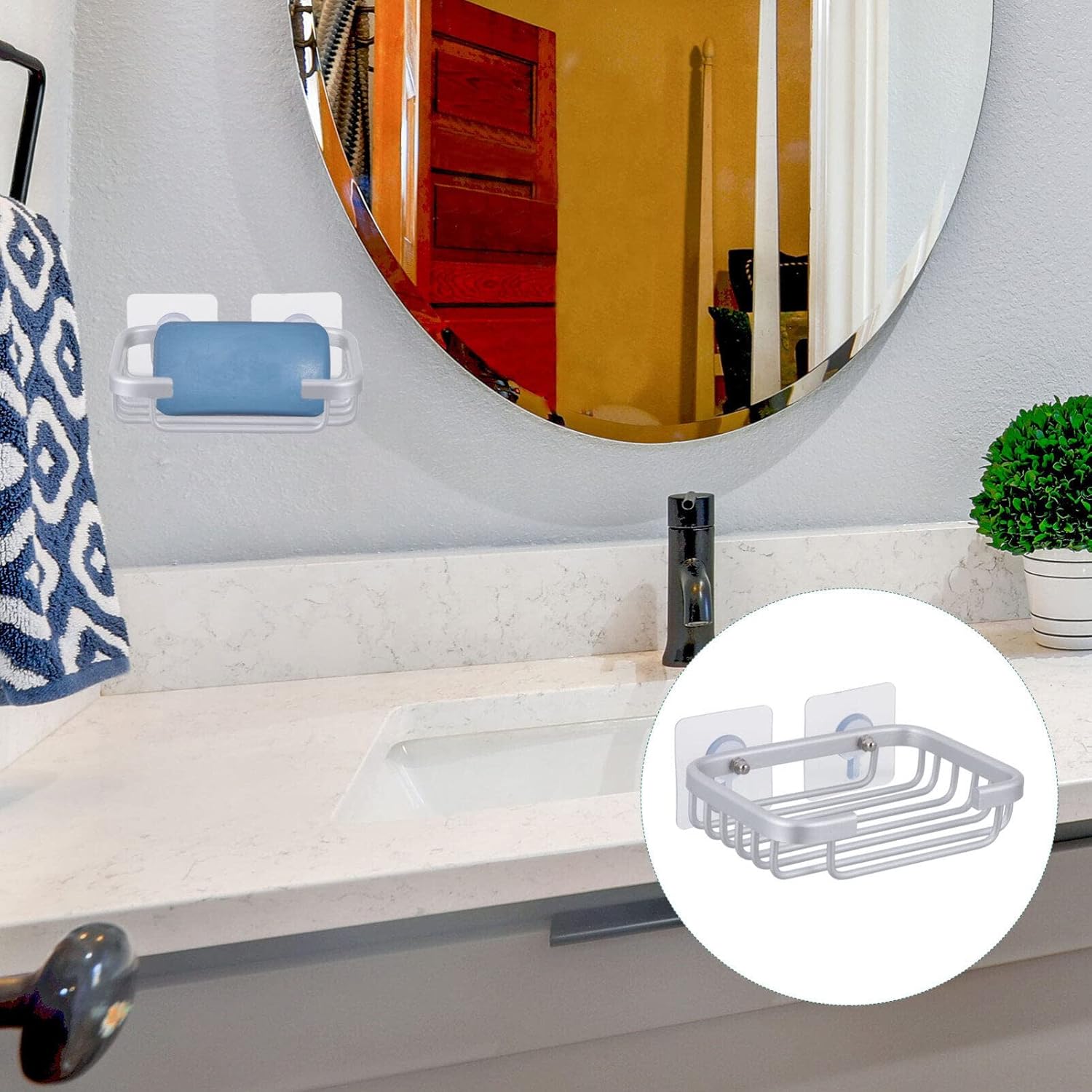 Ipetboom 1Set Self-Draining Soap Dish Holder 1