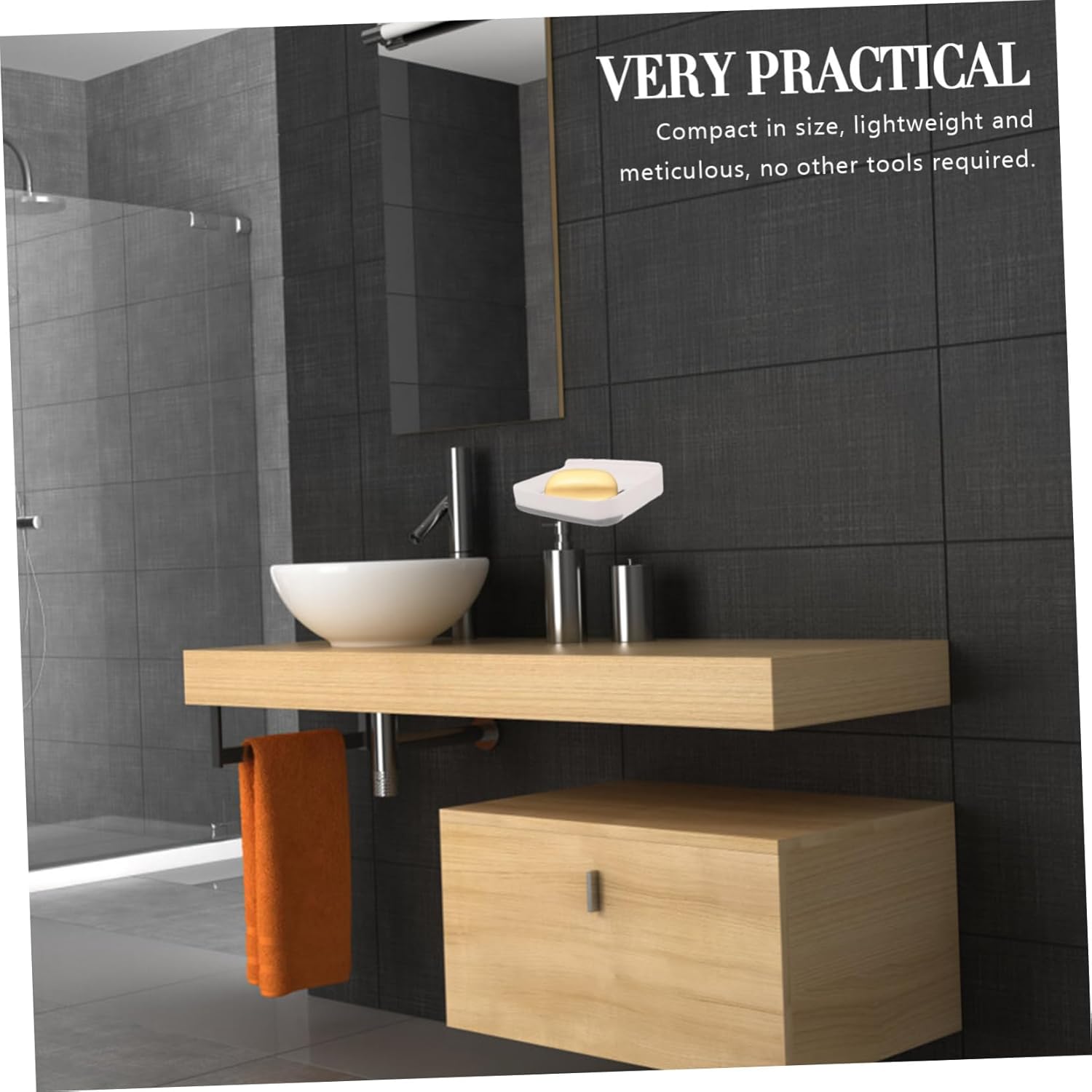 Zerodeko 1 Set Slotted Soap Holder No Drilling Bathroom Organizer 1