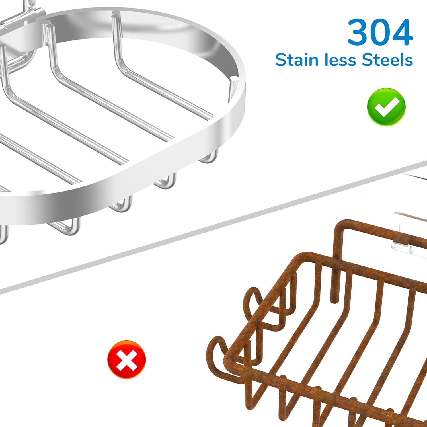 MASADI 304 Stainless Steel Wall Mounted Soap Dish Holder