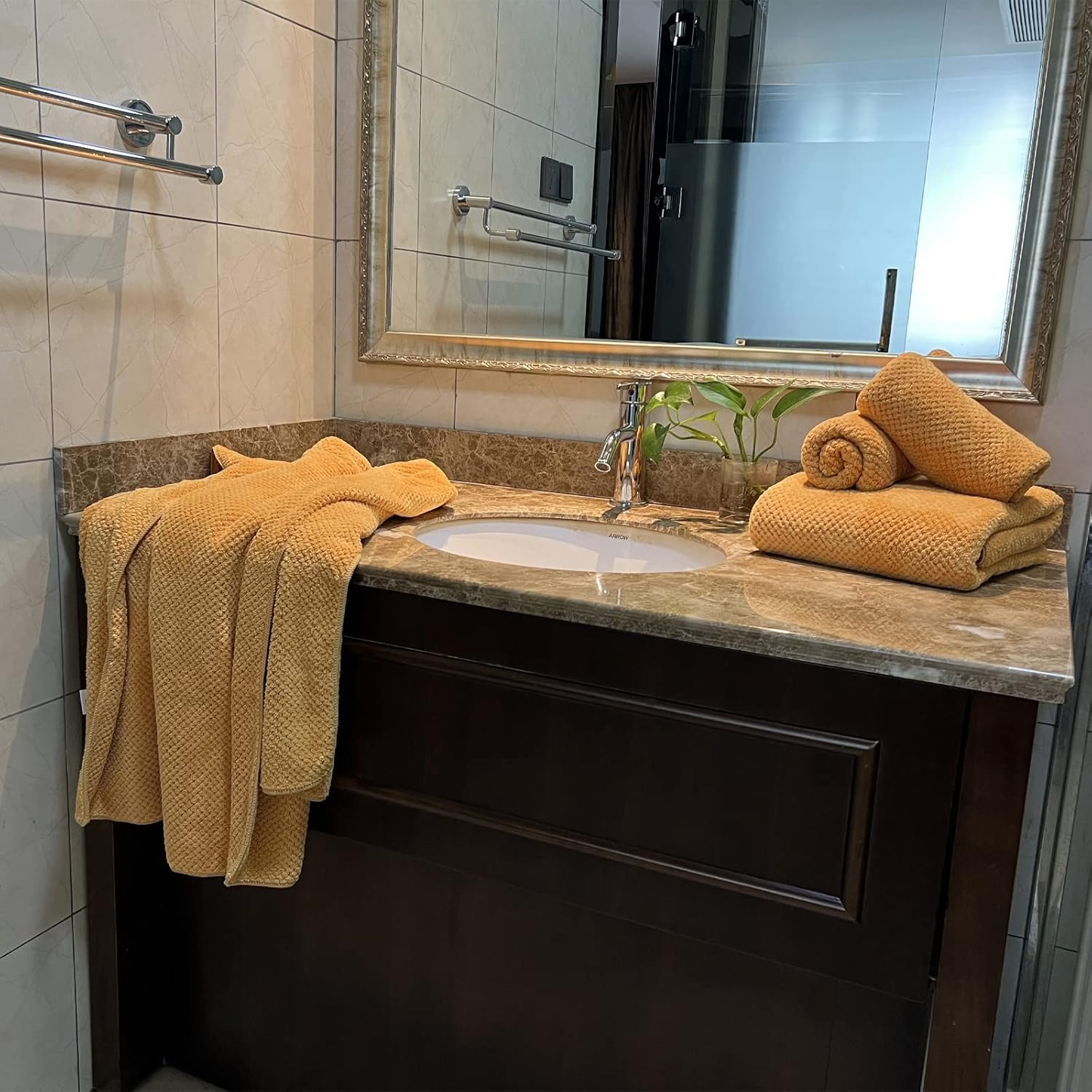 YTYC 29x59 Inch Bath Towel Set of 6 Quick Dry
