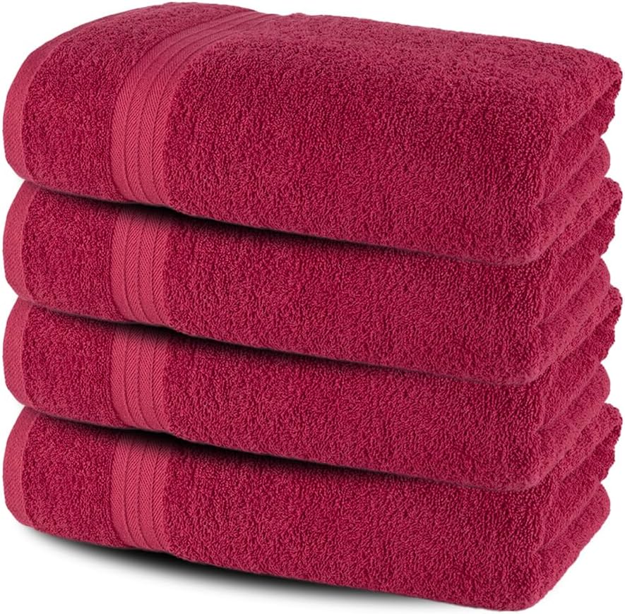Textila Bath Towels - 30x60 Inch Pack of 4 1