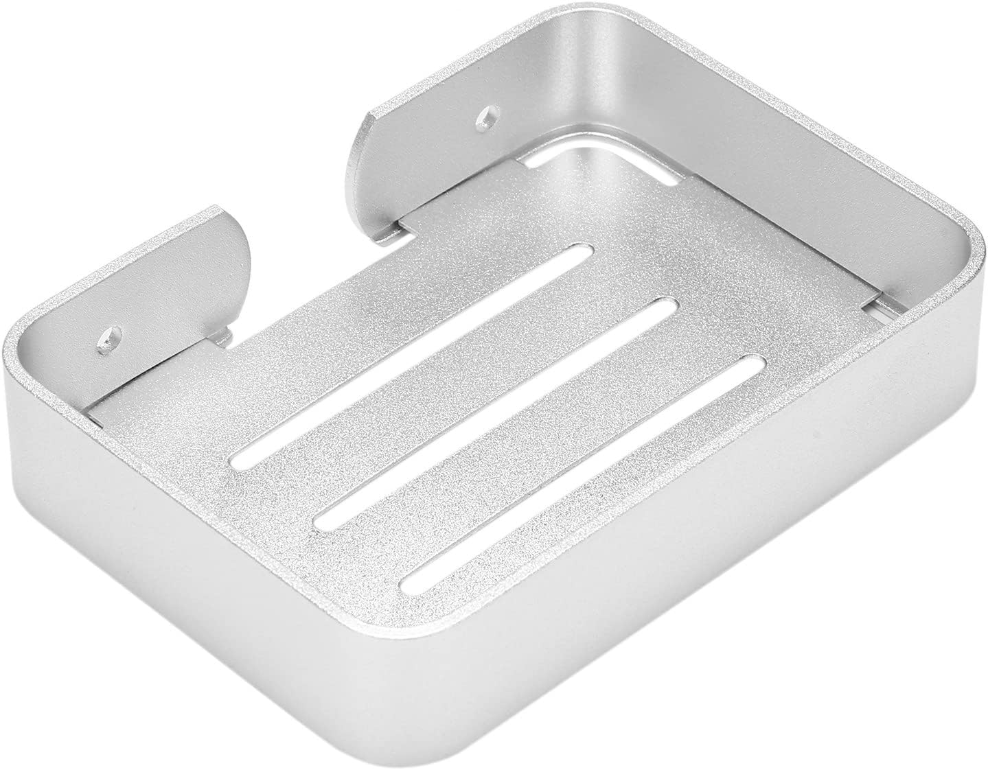 Bloepum Square Soap Dish Holder Silver
