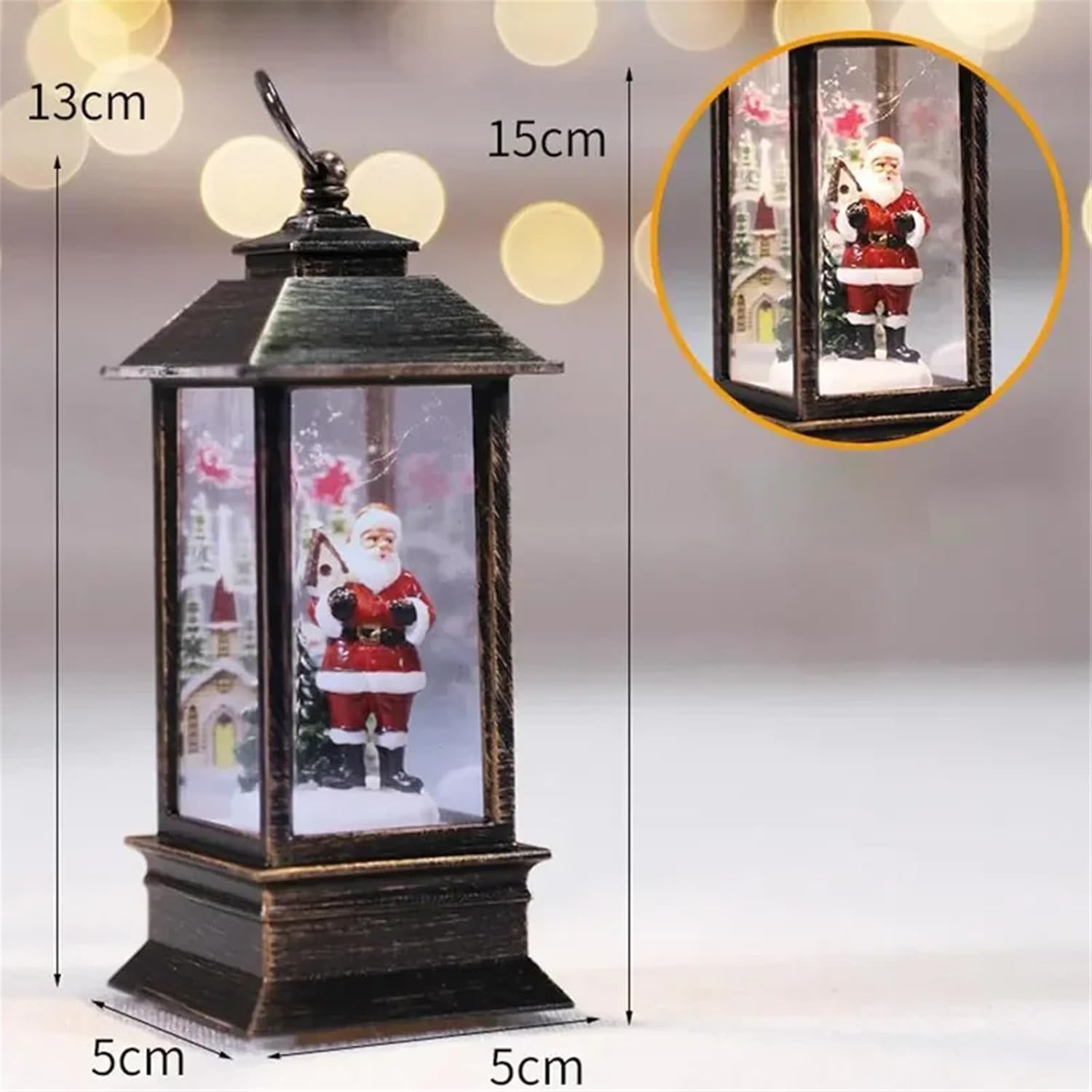 Christmas Glitter Lantern LED Glow Accent Light