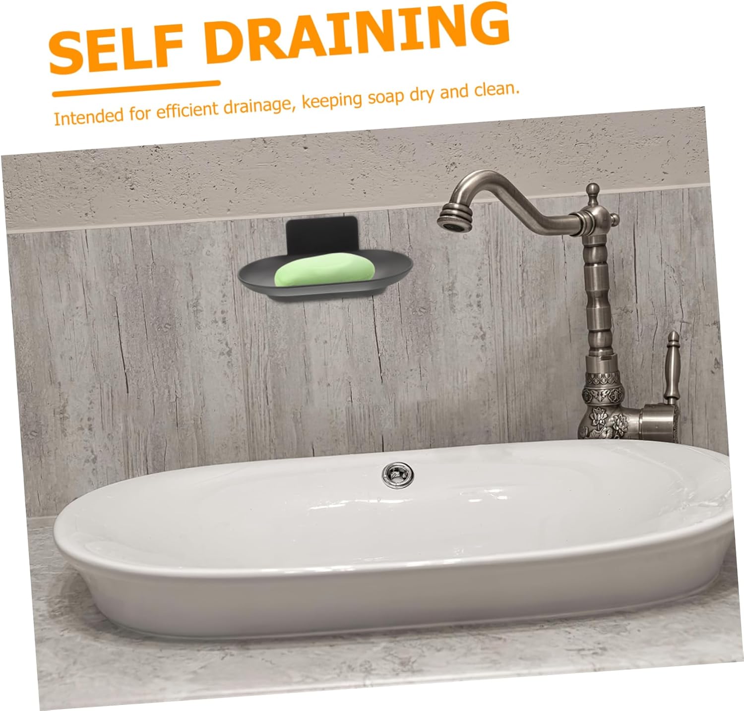 BESTYASH Wall Mount Soap Dish Holder Aluminum Self-Draining