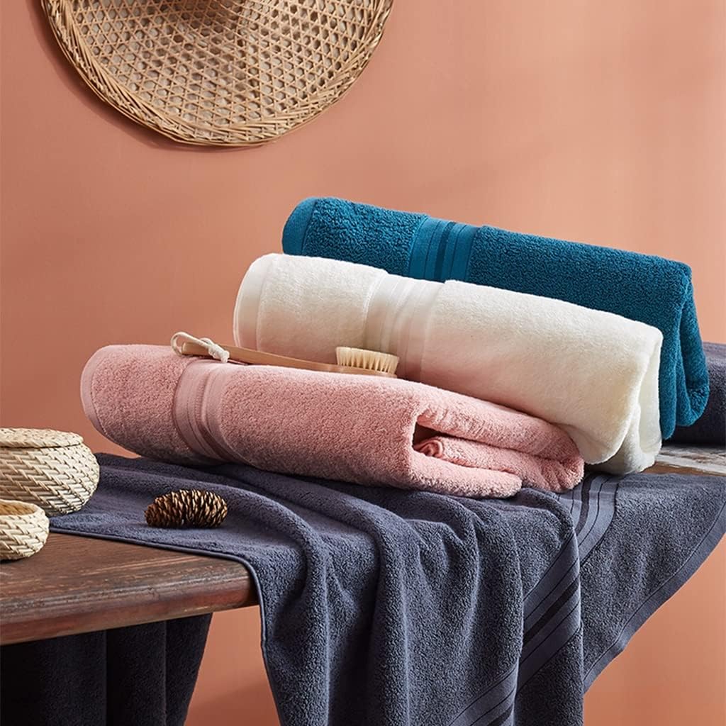 XUEMML Bath Towels Set of 3 - Pink 90x180CM