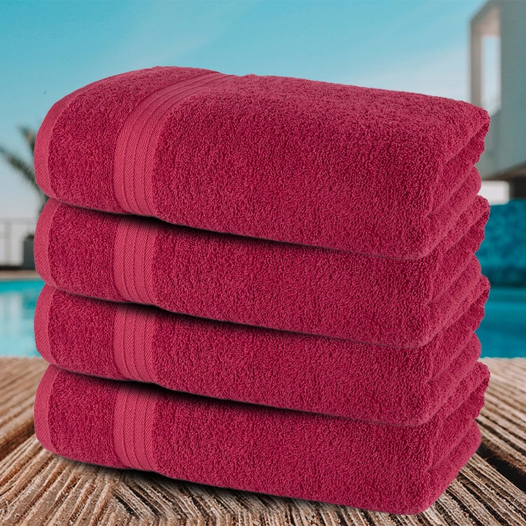 Textila Bath Towels - 30x60 Inch Pack of 4 1