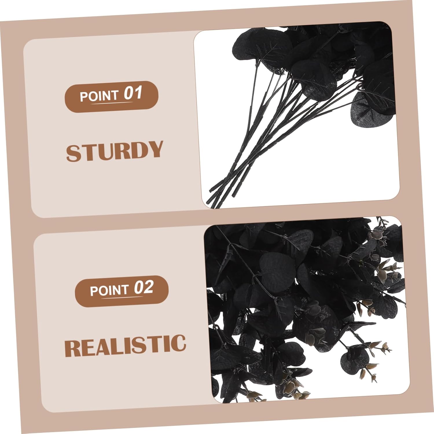 VOSAREA 4 Sets Faux Eucalyptus Branches for Home Decor