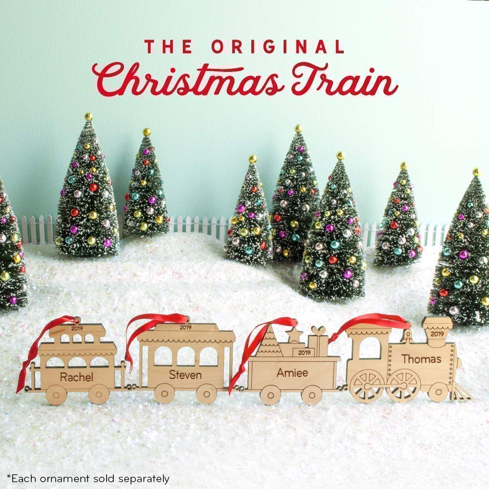 Graphic Spaces Train Engine Ornament 2024 Personalized