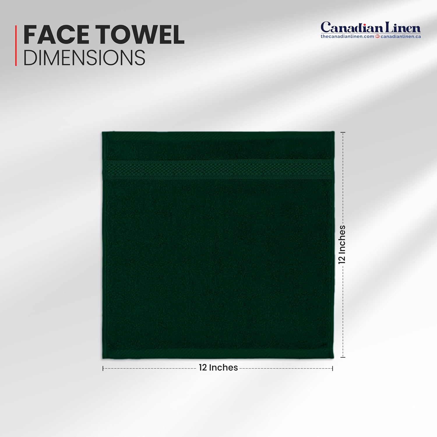 Hunter Green Washcloth Set 12 Pack 12 Inch 100 Cotton