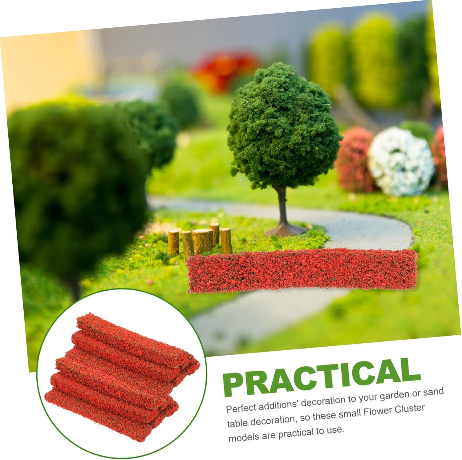 VICASKY 20pcs Miniature Artificial Grass Shrubs Set