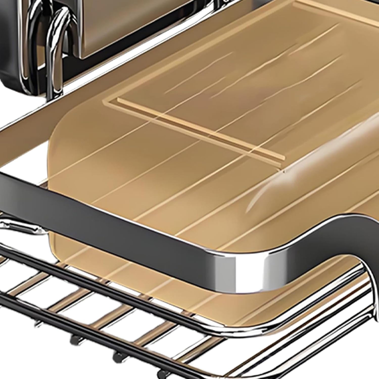 Suction Soap Holder with Hooks for Shower and Sink