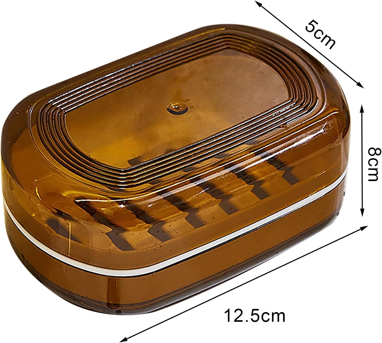 Loyliawa Double Layer Soap Dish with Lid and Draining Rack
