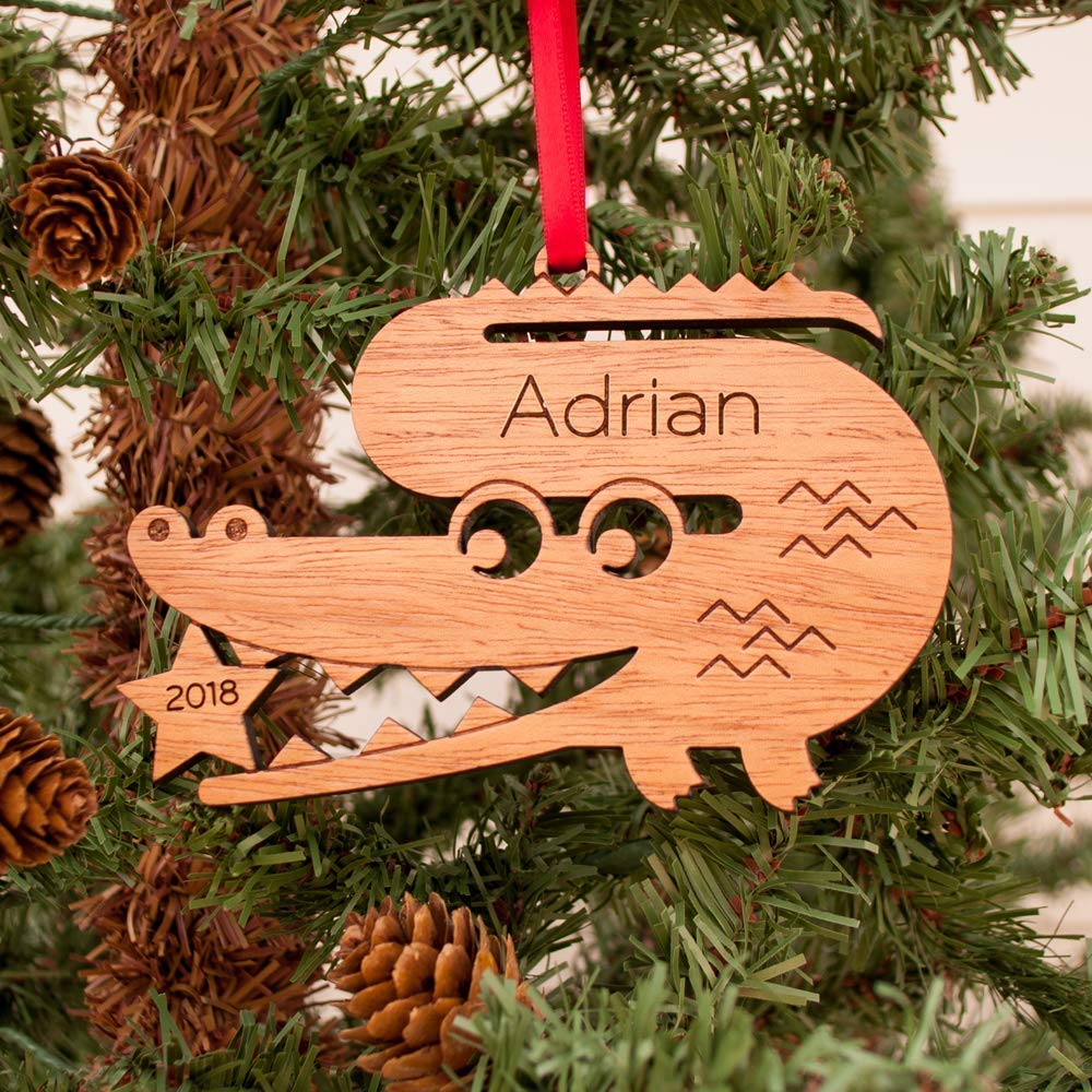 Personalized Babys First Christmas 2024 Wood Ornament