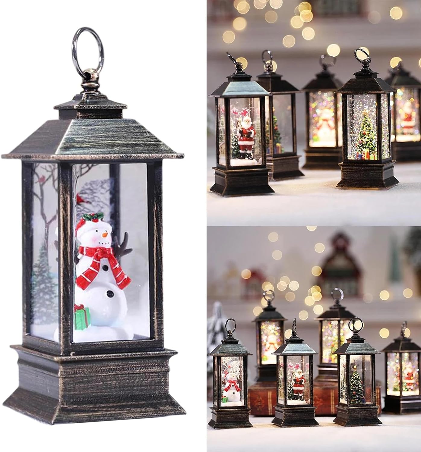 Christmas Glitter Lantern LED Glow Accent Light