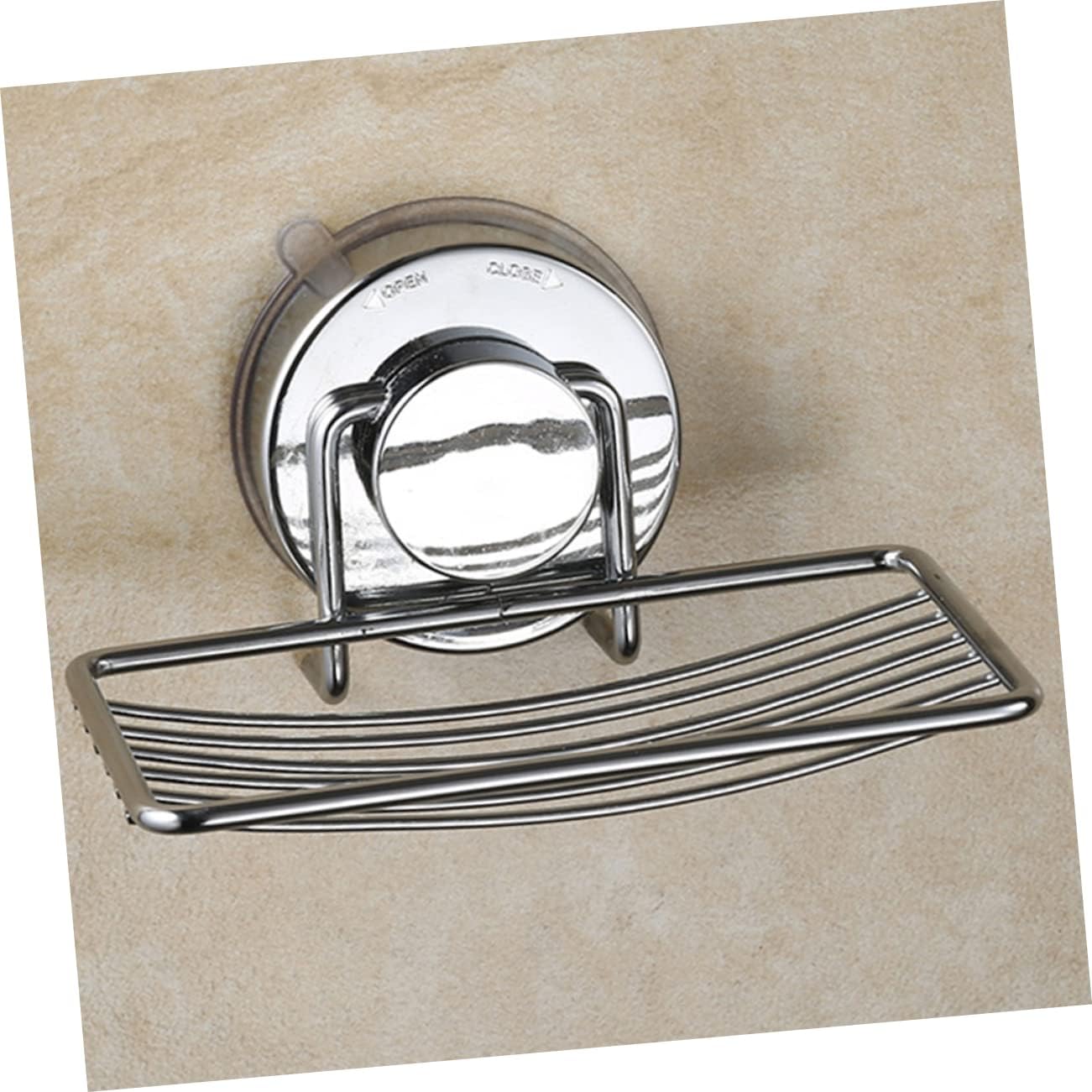 Modern Stainless Steel Soap Holder Suction Cup Wall Mount