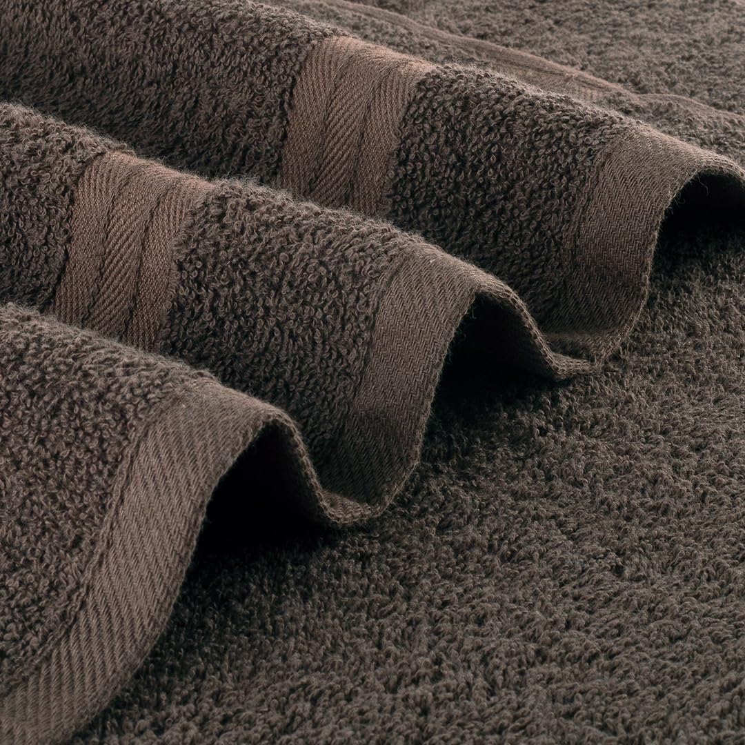 Textila 8-Piece Towel Set - Chocolate Brown 1