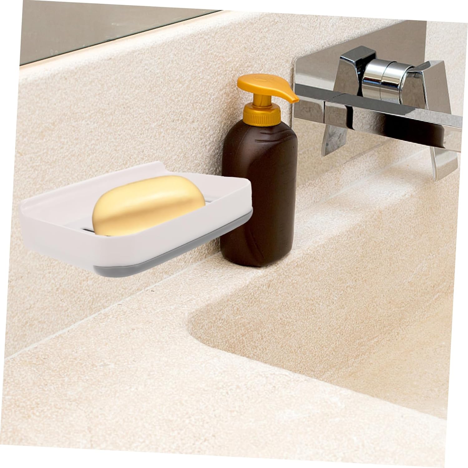 Zerodeko 1 Set Slotted Soap Holder No Drilling Bathroom Organizer 1