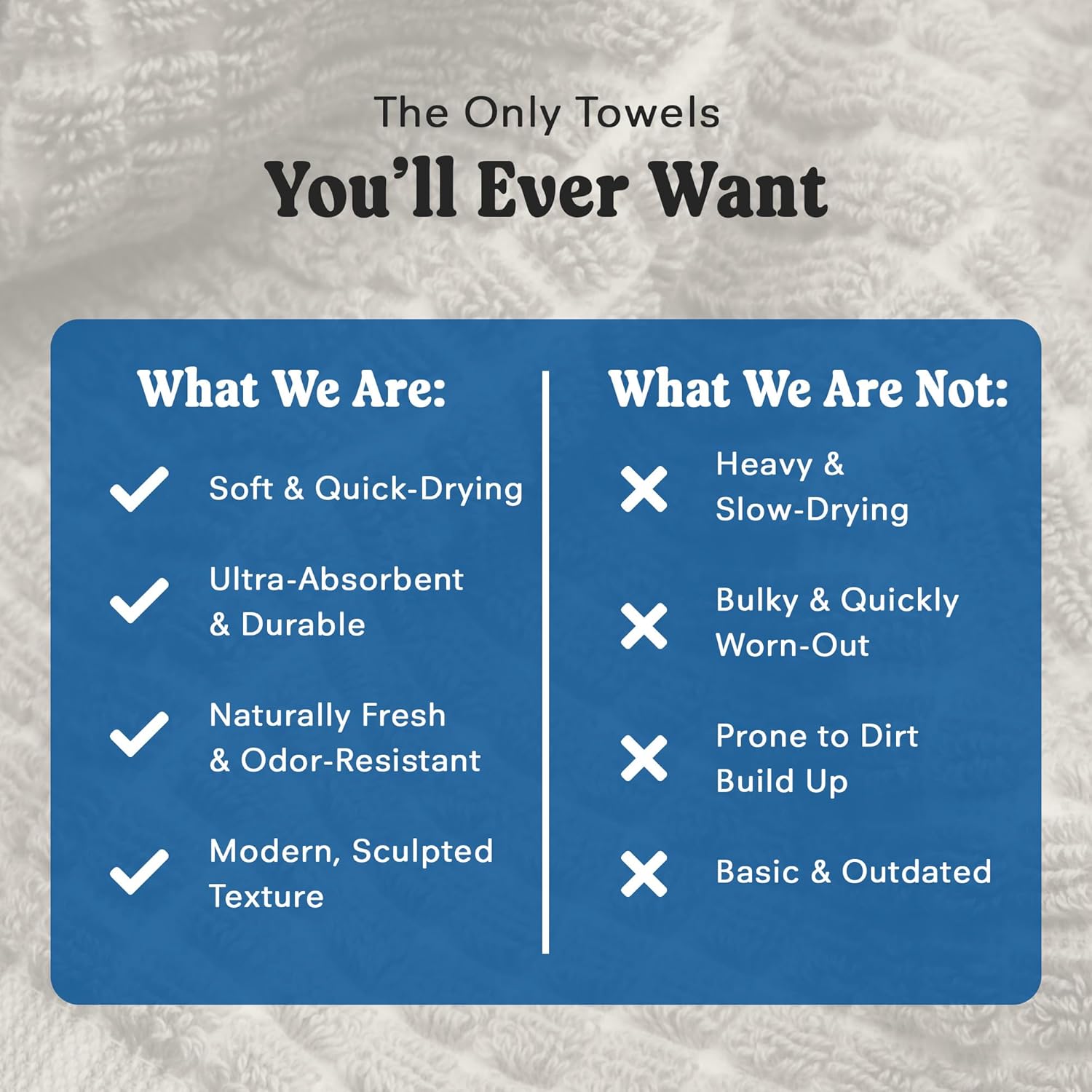 ONSEN Terry Cotton Bath Towel Set - Quick Drying Lightweight
