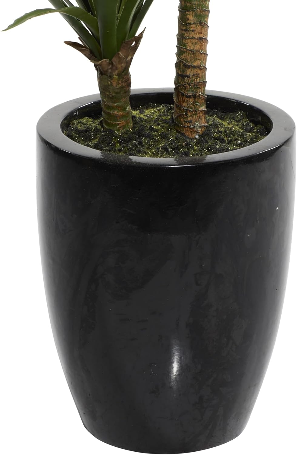 Deco 79 Artistic Artificial Dracaena Plant with Black Fiberglass Pot