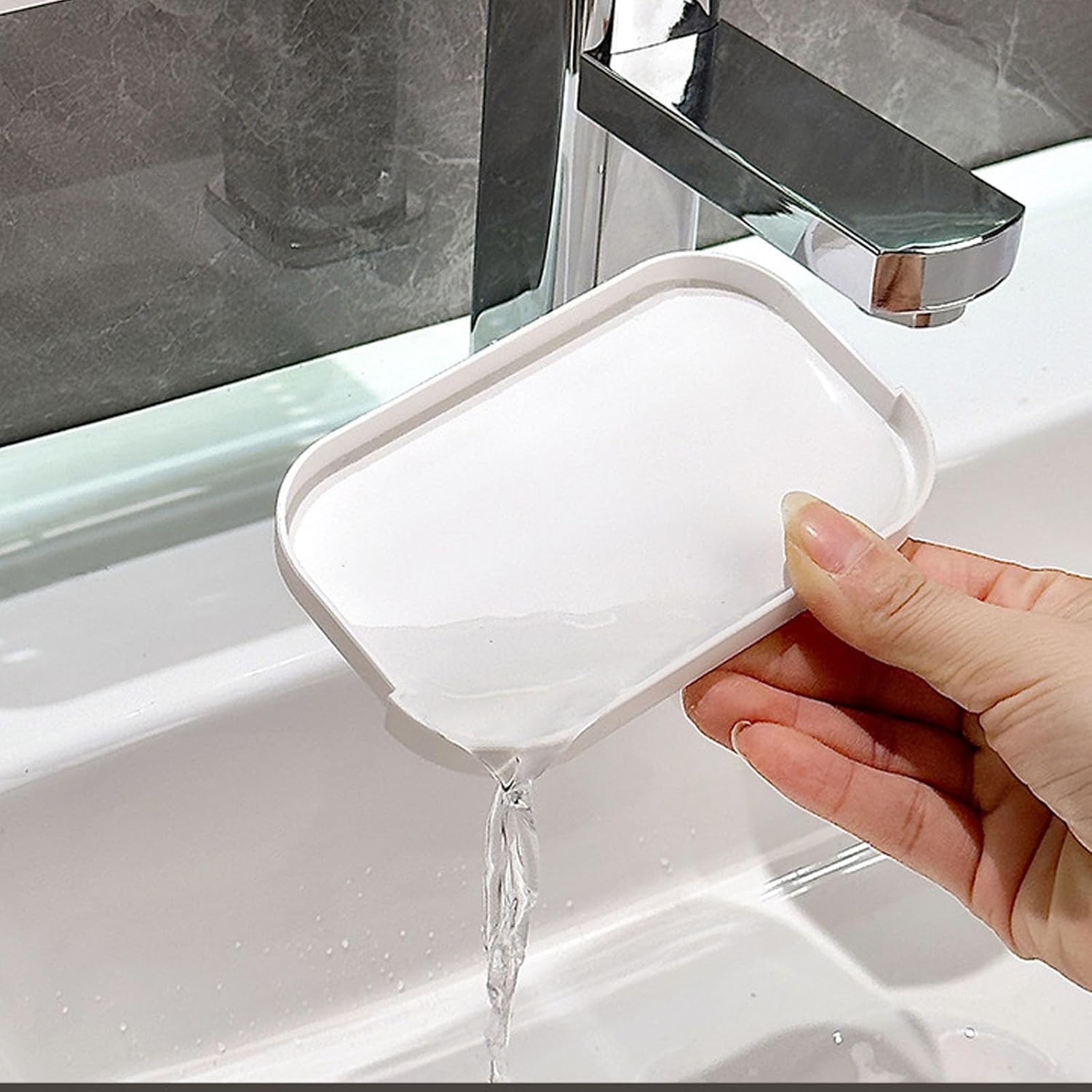 Double Layer Draining Soap Holder Bathroom Kitchen Organizer