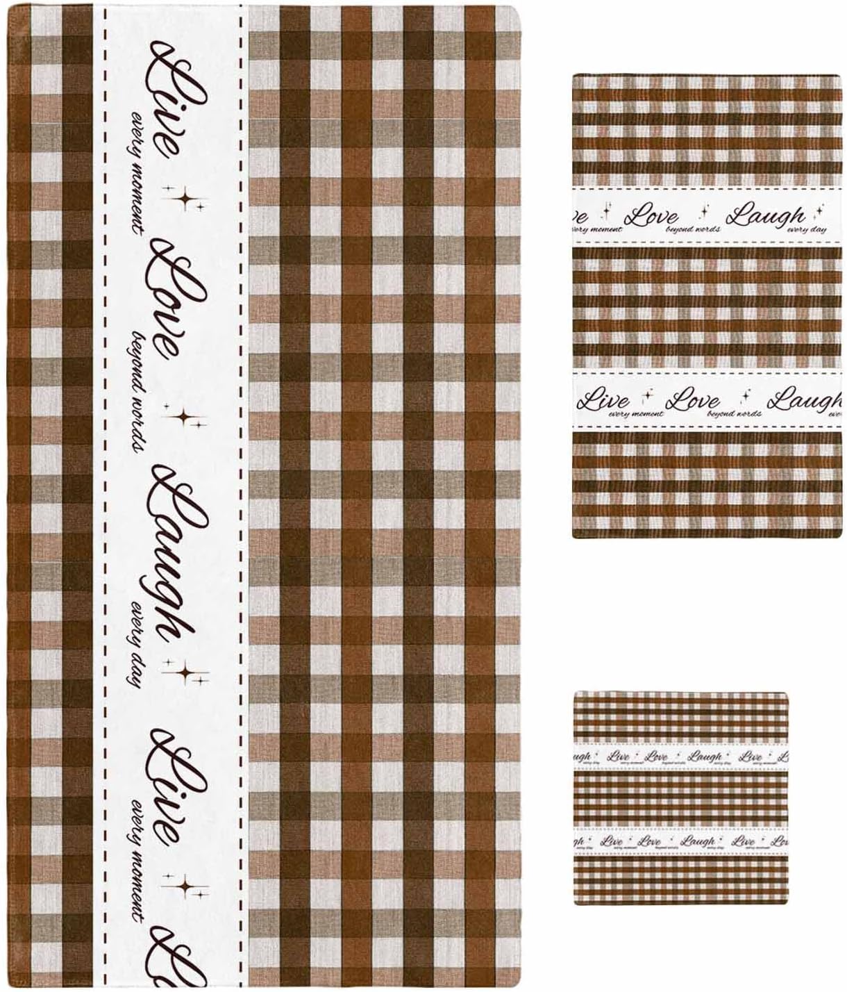 Chees D Zone Farm Stripe Retro Linen Bath Towel Set 1