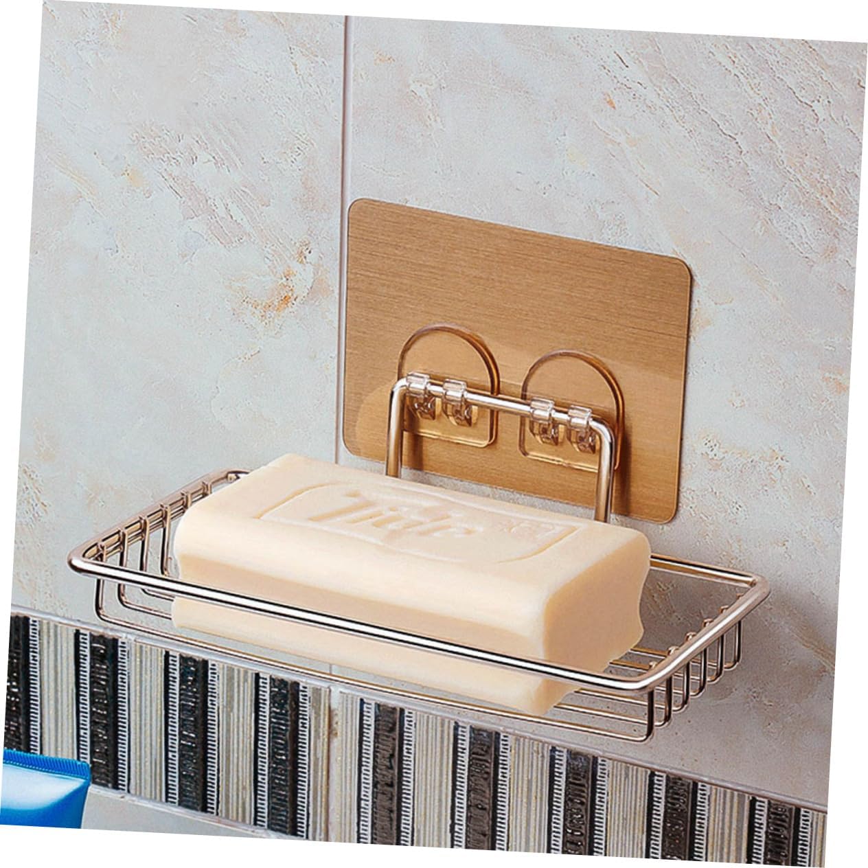 PRETYZOOM Wall Mounted Soap Holder Stainless Steel