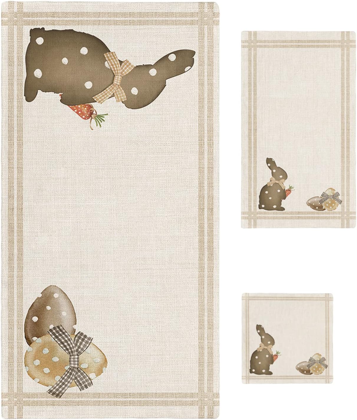 Boanket Easter 3 Piece Towel Set with Bunny Design 1