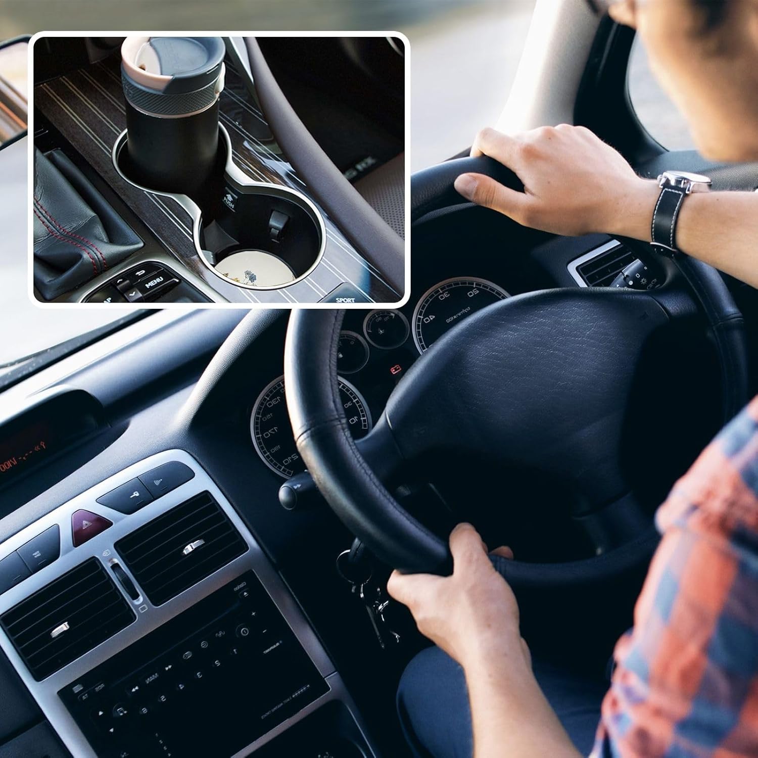 Wildflowers Car Cup Holder Coasters 2 Pack