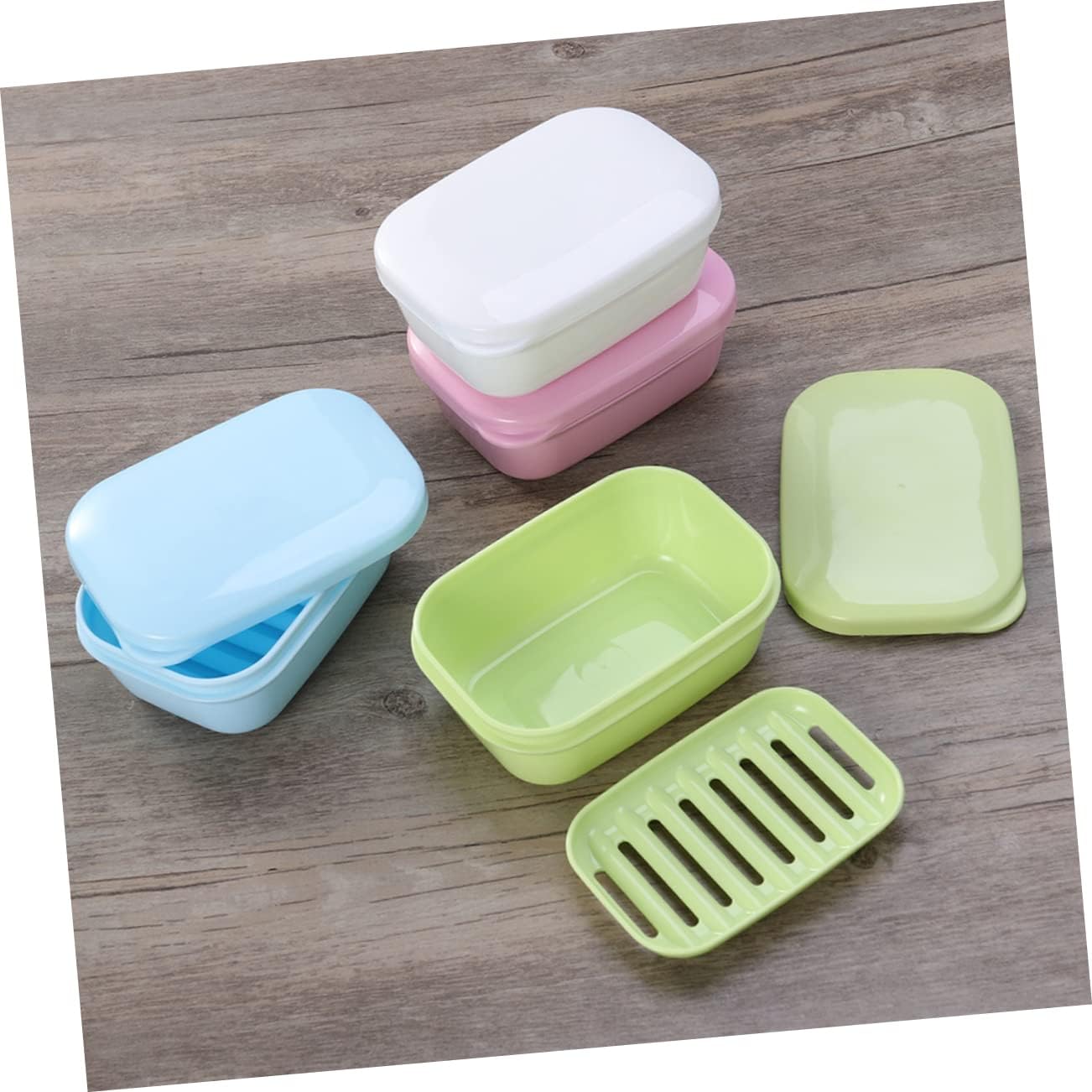 LIFKICH Portable Leakproof Soap Dish with Drain