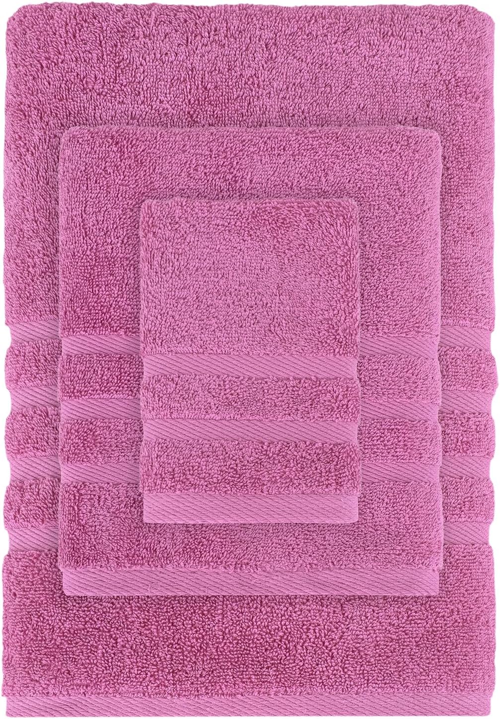 Rosyn Home Hotel Spa Quality 6 Piece Bath Towel Set Pink 1